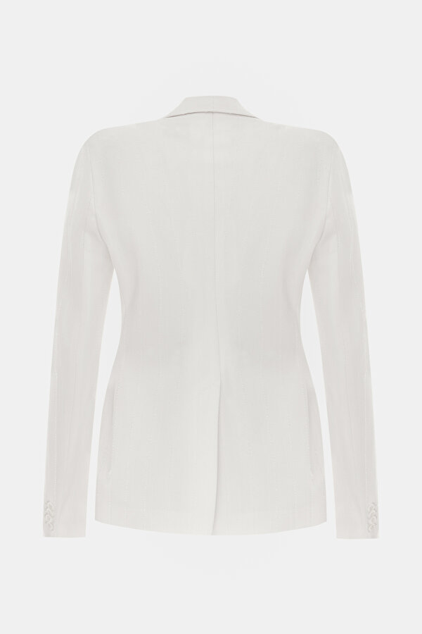 ECRU SURPLICE NECKLINE (CROSS-OVER NECKLINE) JACKET 7
