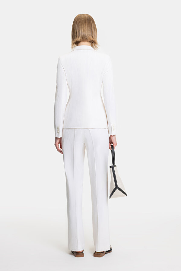 ECRU SURPLICE NECKLINE (CROSS-OVER NECKLINE) JACKET 2