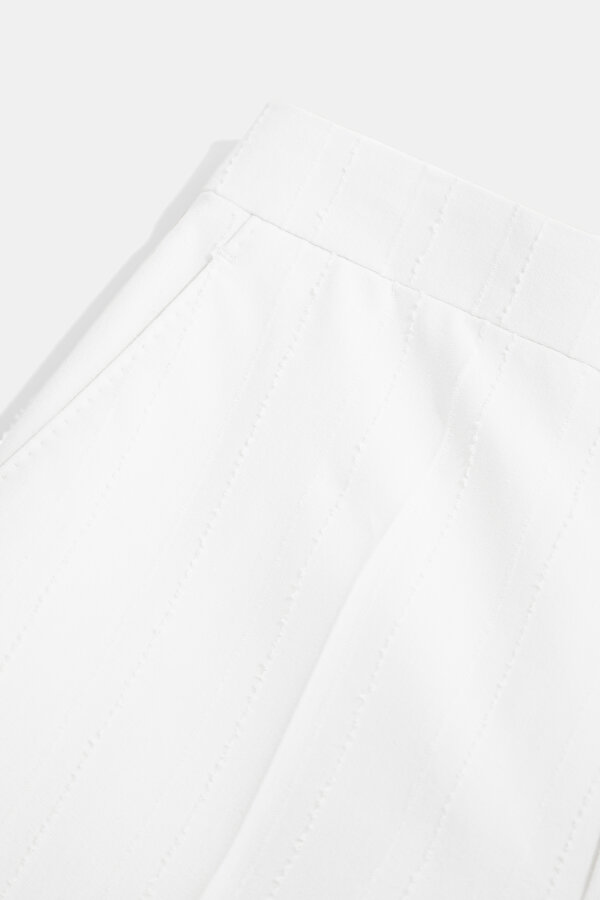 ECRU WIDE LEG TROUSERS 6