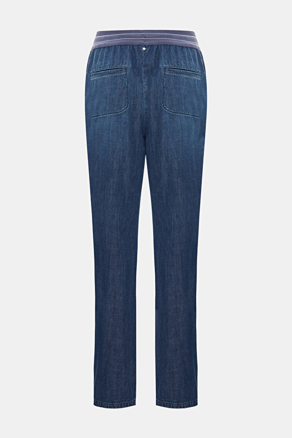 NAVY BLUE SKINNY LEG TROUSERS 6