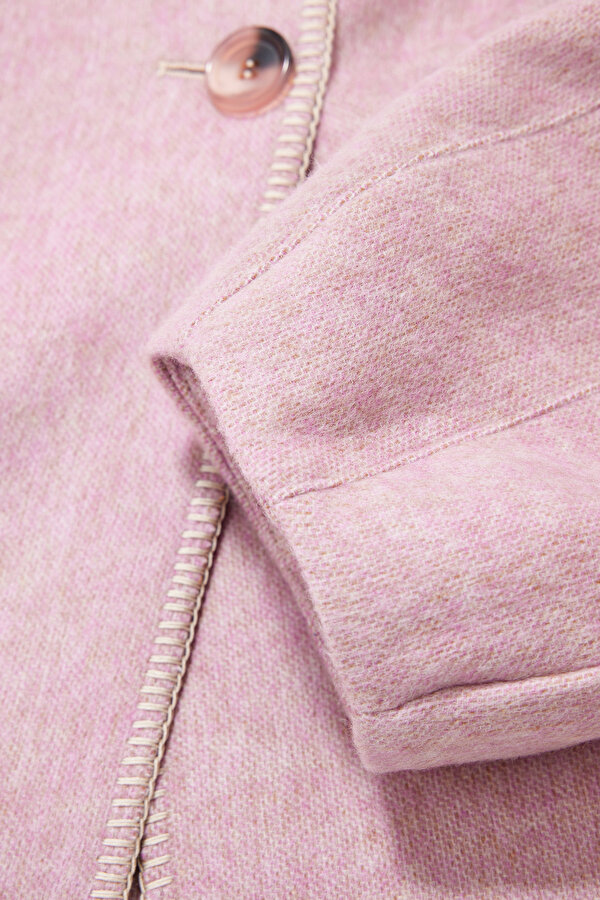 PINK BASIC / ROUND NECKLINE JACKET 11