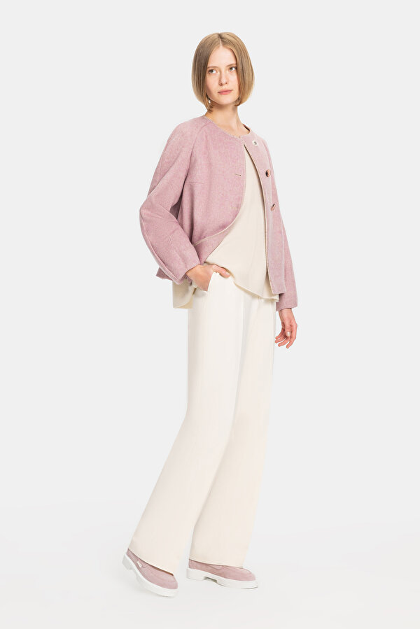 PINK BASIC / ROUND NECKLINE JACKET 7