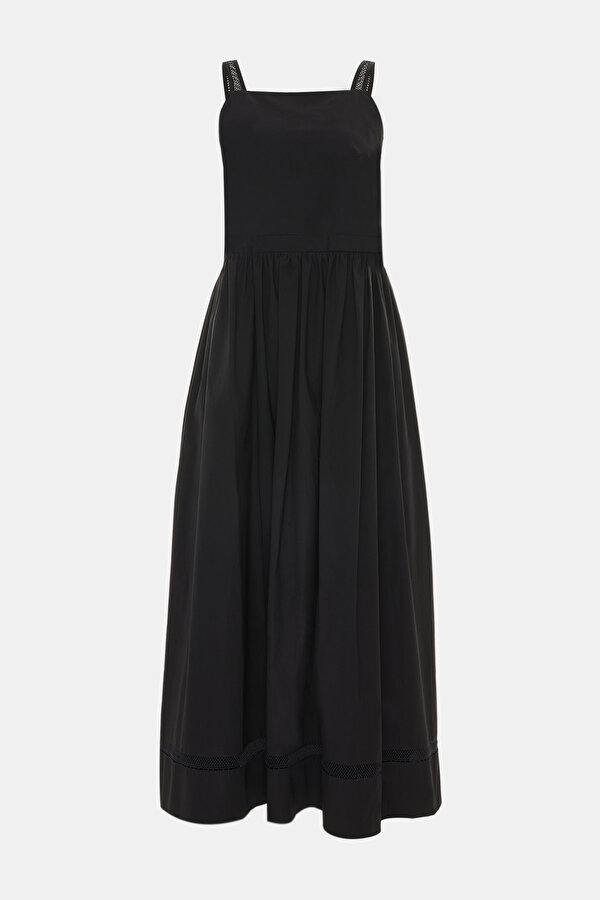 BLACK SLEEVELESS SUSPENDER DRESS 6