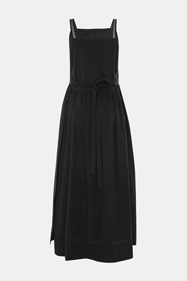 BLACK SLEEVELESS SUSPENDER DRESS 7