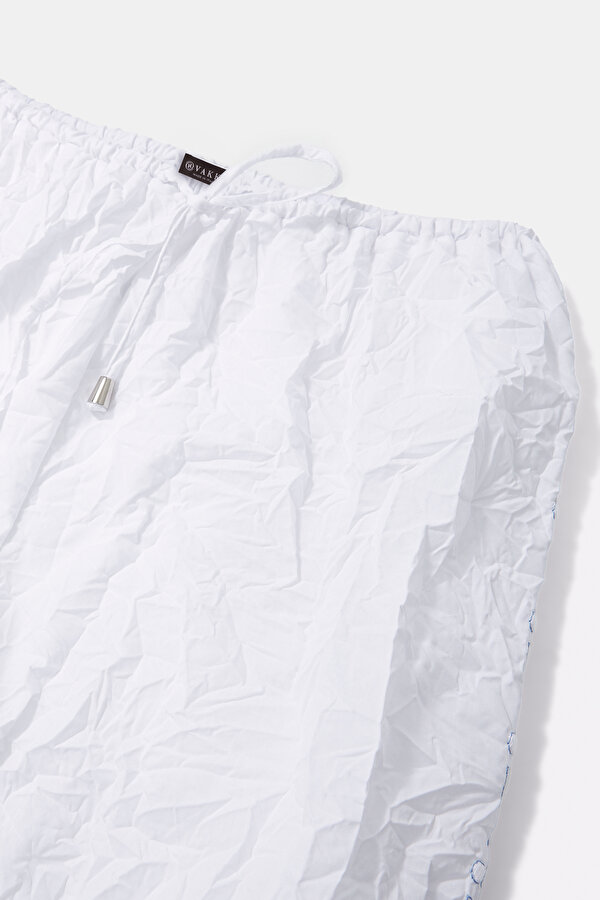 WHITE STRAIGHT CUT TROUSERS 7