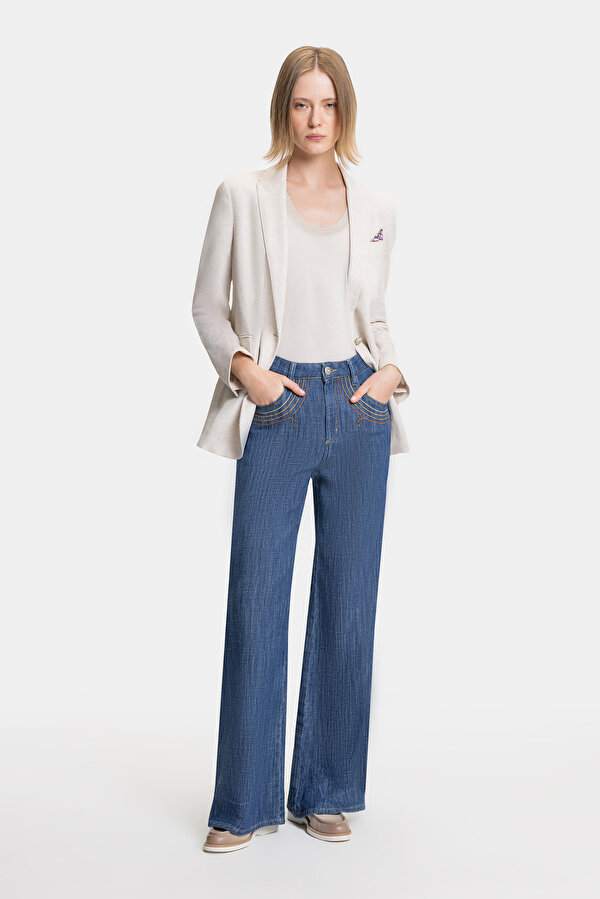 LACİVERT DÜZ KESİM JEAN PANTOLON