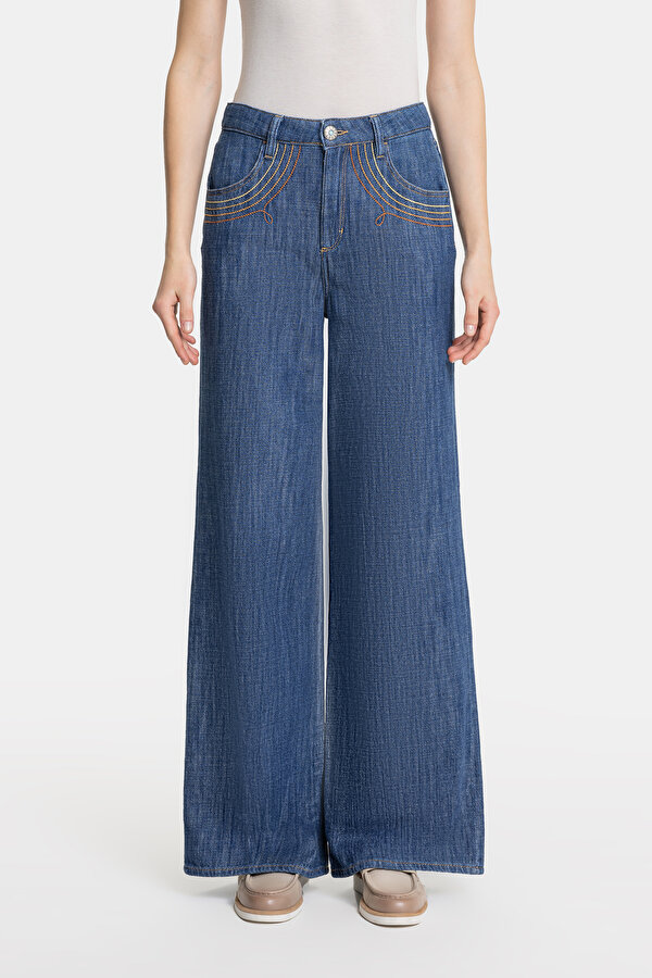 LACİVERT DÜZ KESİM JEAN PANTOLON 2
