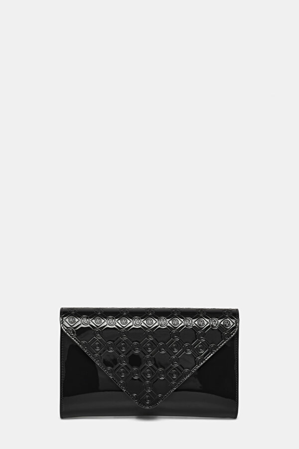 BLACK MONOGRAM LEATHER BAG