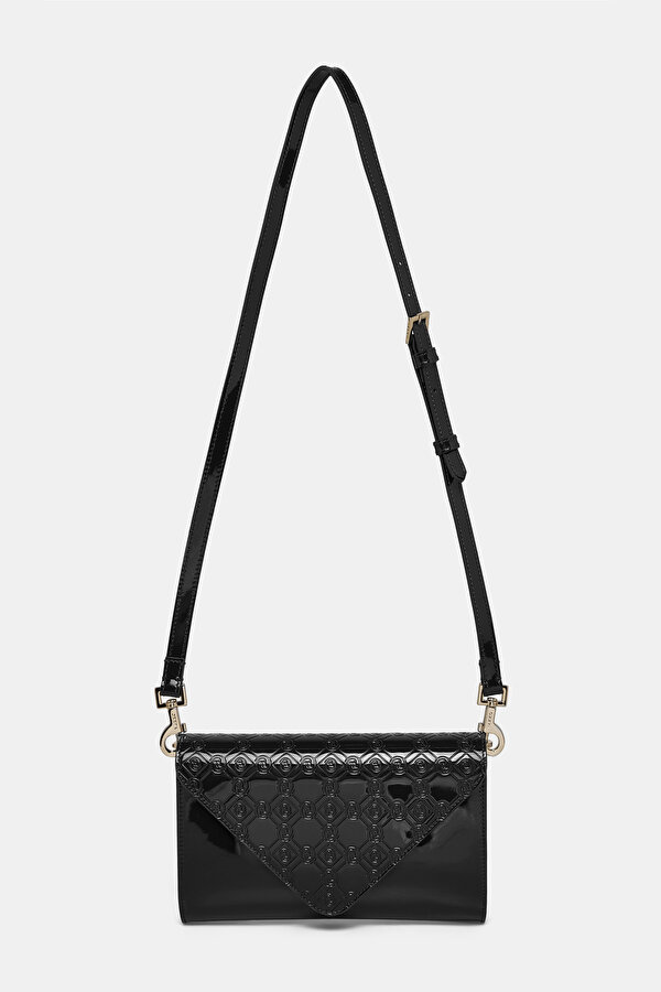 BLACK MONOGRAM LEATHER BAG 2