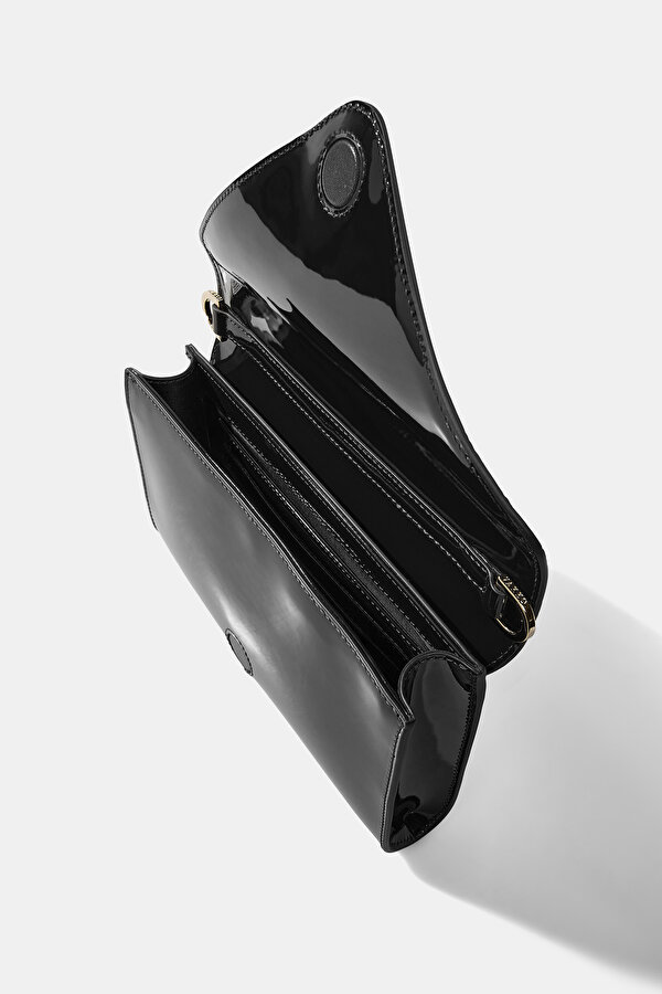 BLACK MONOGRAM LEATHER BAG 7