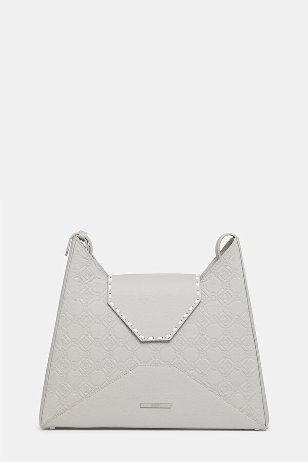 WHITE MONOGRAM LEATHER BAG