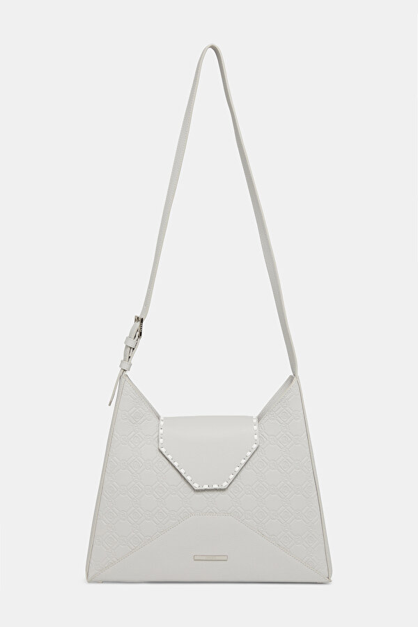 WHITE MONOGRAM LEATHER BAG 2