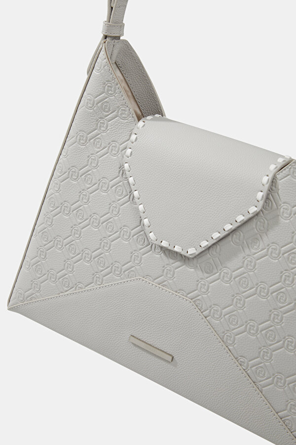 WHITE MONOGRAM LEATHER BAG 6