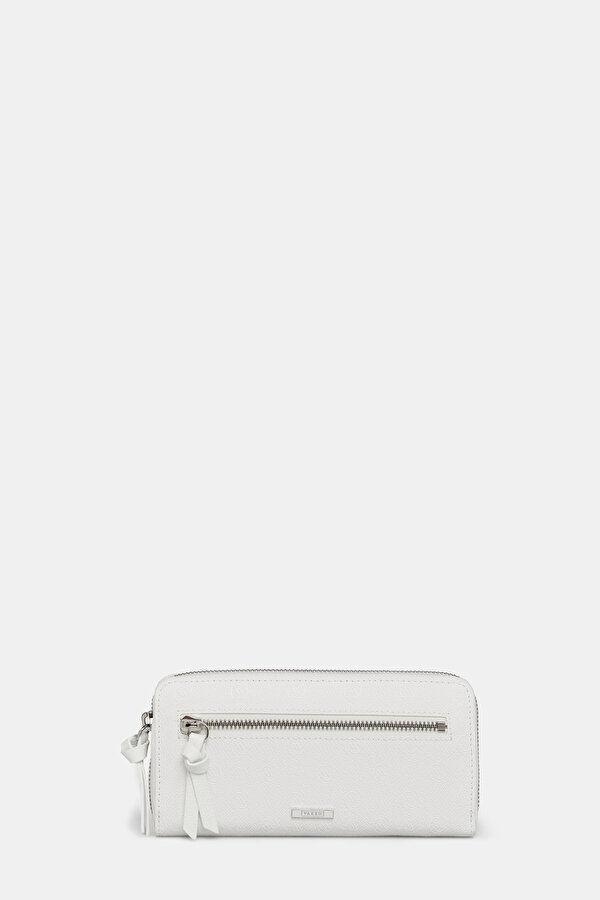 WHITE MONOGRAM WALLET