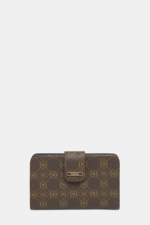 TAN MONOGRAM WALLET