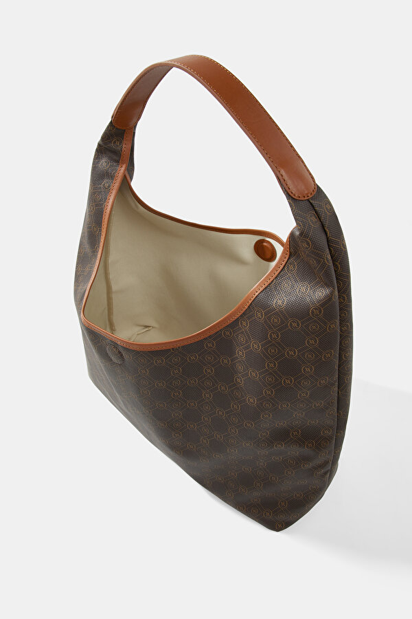 TAN MONOGRAM BAG 6