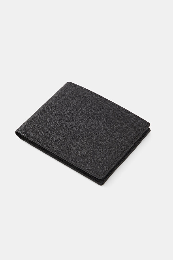 BLACK MONOGRAM WALLET 6