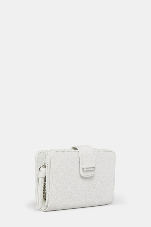 WHITE MONOGRAM WALLET 2