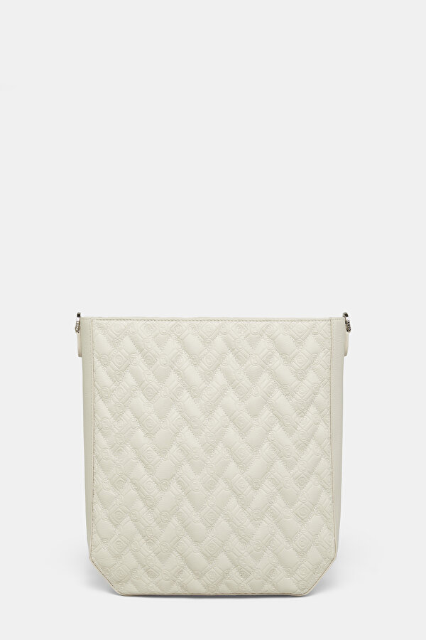 ECRU MONOGRAM LEATHER BAG