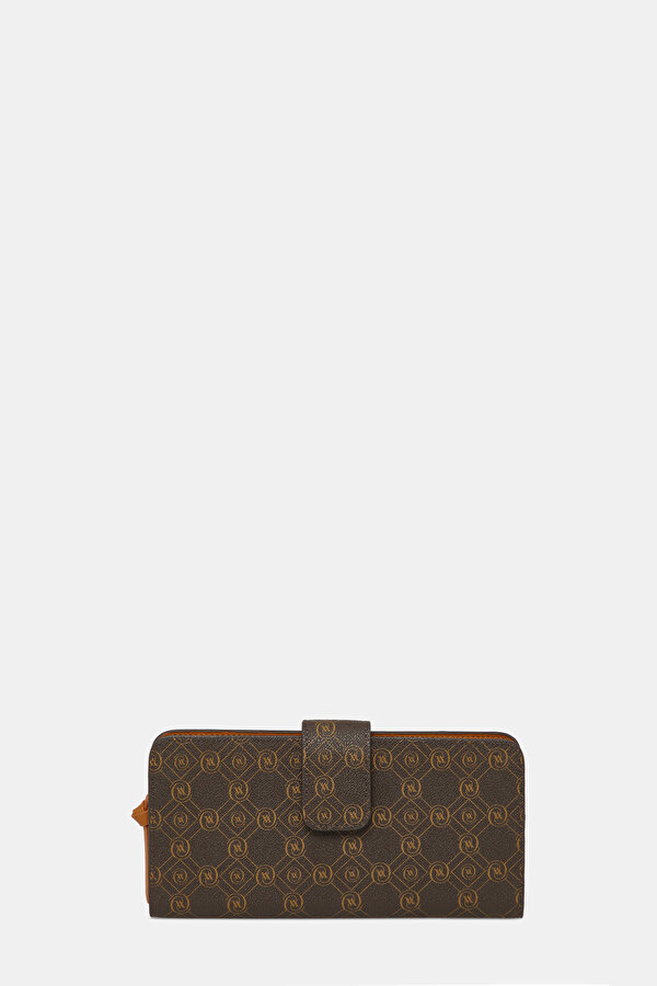 TAN MONOGRAM WALLET