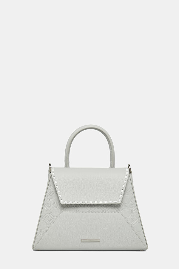 WHITE MONOGRAM LEATHER BAG