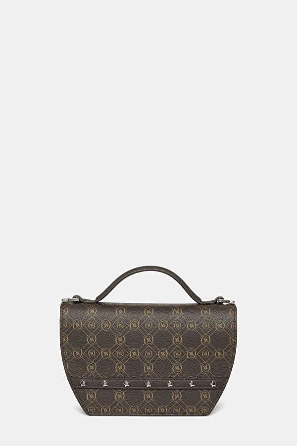 BEIGE MONOGRAM LEATHER BAG