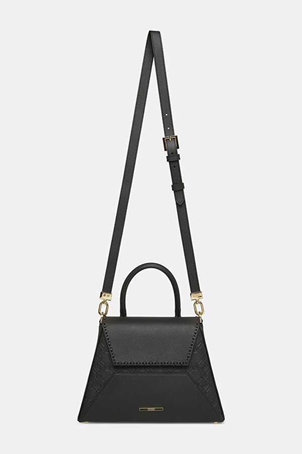 BLACK MONOGRAM LEATHER BAG 2