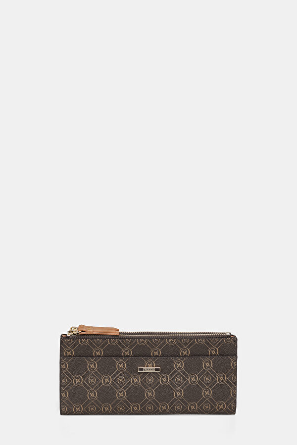 TAN MONOGRAM WALLET