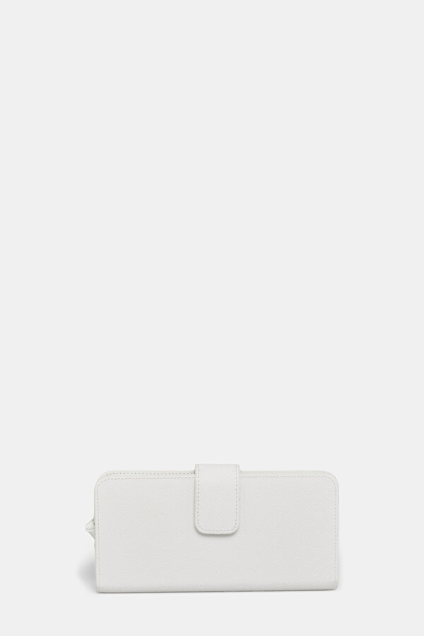 WHITE MONOGRAM WALLET