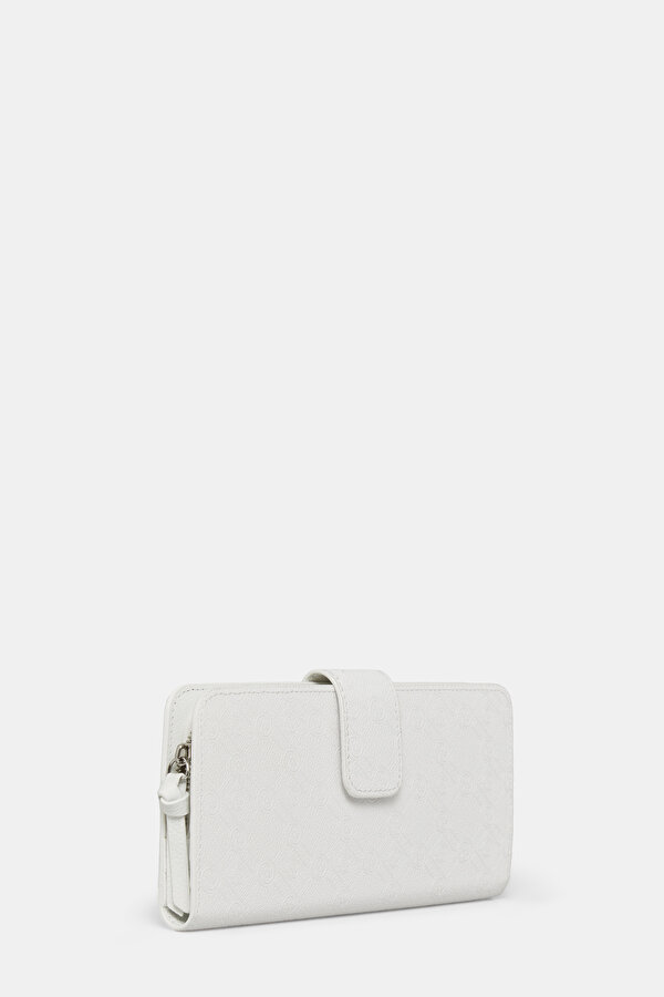 WHITE MONOGRAM WALLET 2
