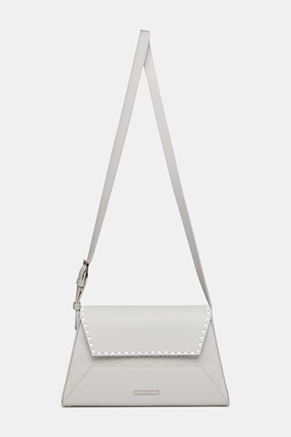 WHITE MONOGRAM LEATHER BAG