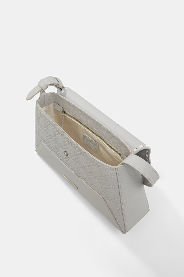 WHITE MONOGRAM LEATHER BAG 7