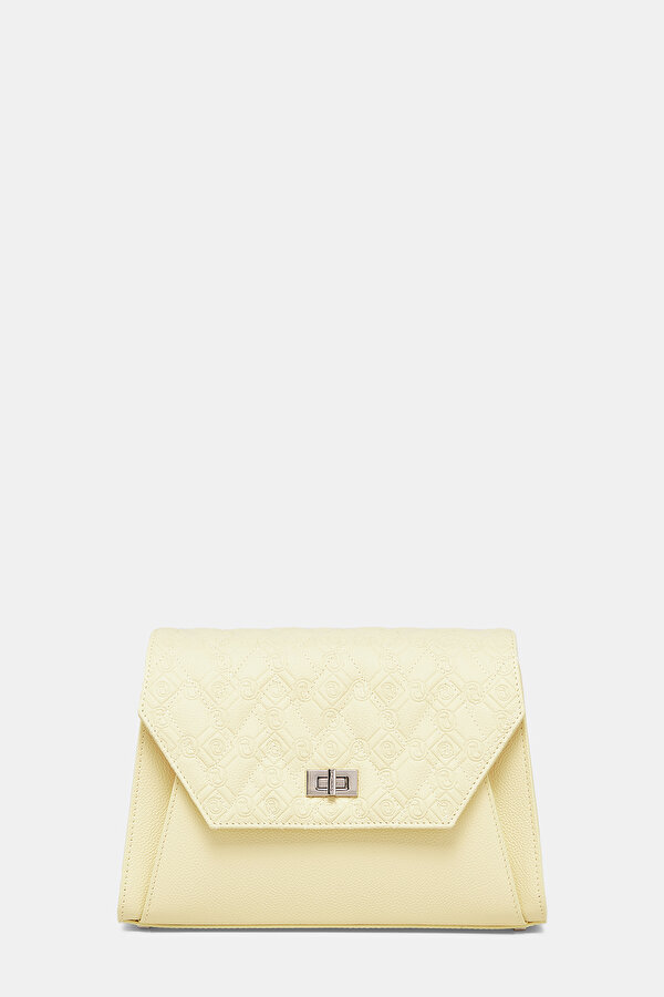 YELLOW MONOGRAM LEATHER BAG