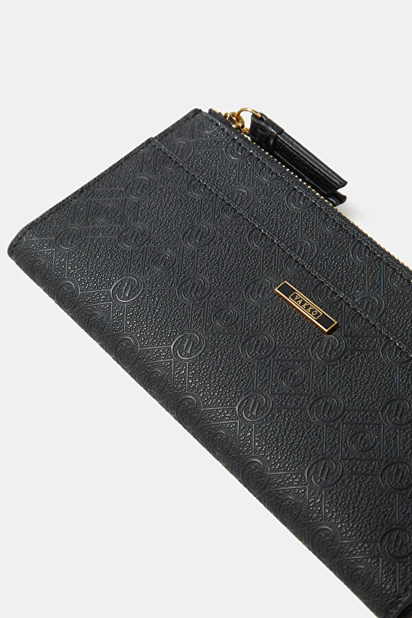 BLACK MONOGRAM WALLET 6