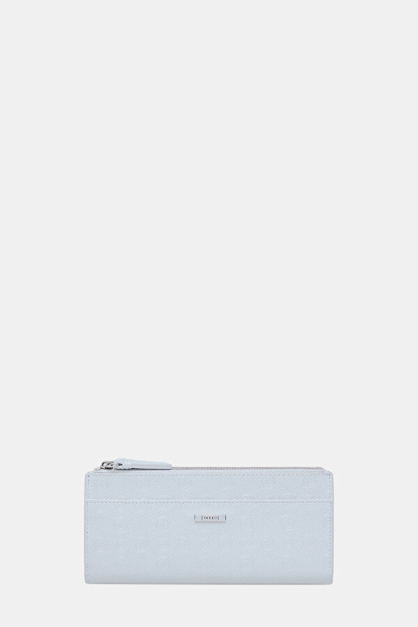 BLUE MONOGRAM WALLET