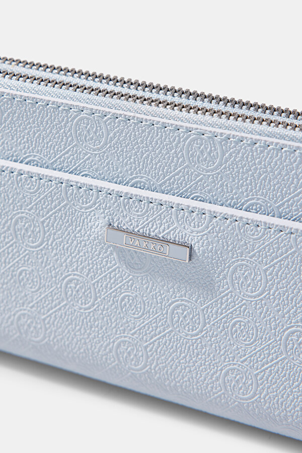 BLUE MONOGRAM WALLET 6