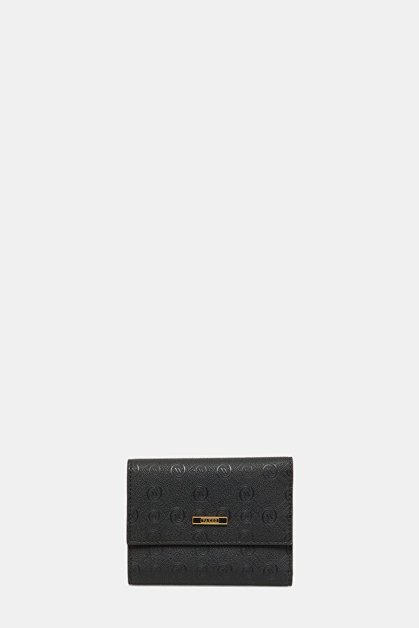 BLACK MONOGRAM WALLET