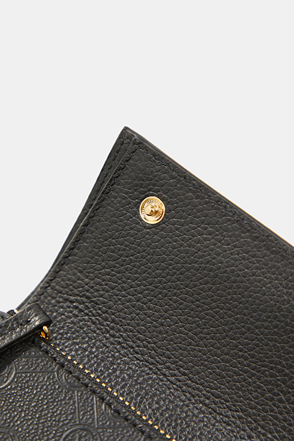 BLACK MONOGRAM WALLET 6