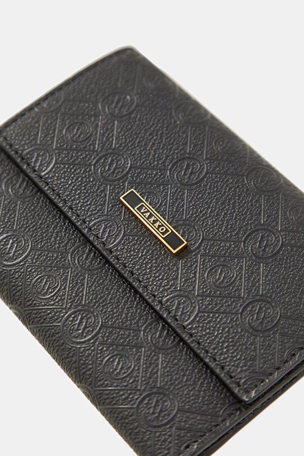 BLACK MONOGRAM WALLET 7