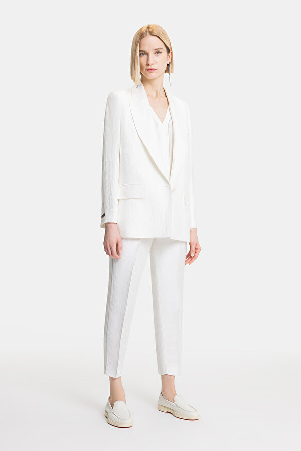 ECRU SKINNY LEG TROUSERS