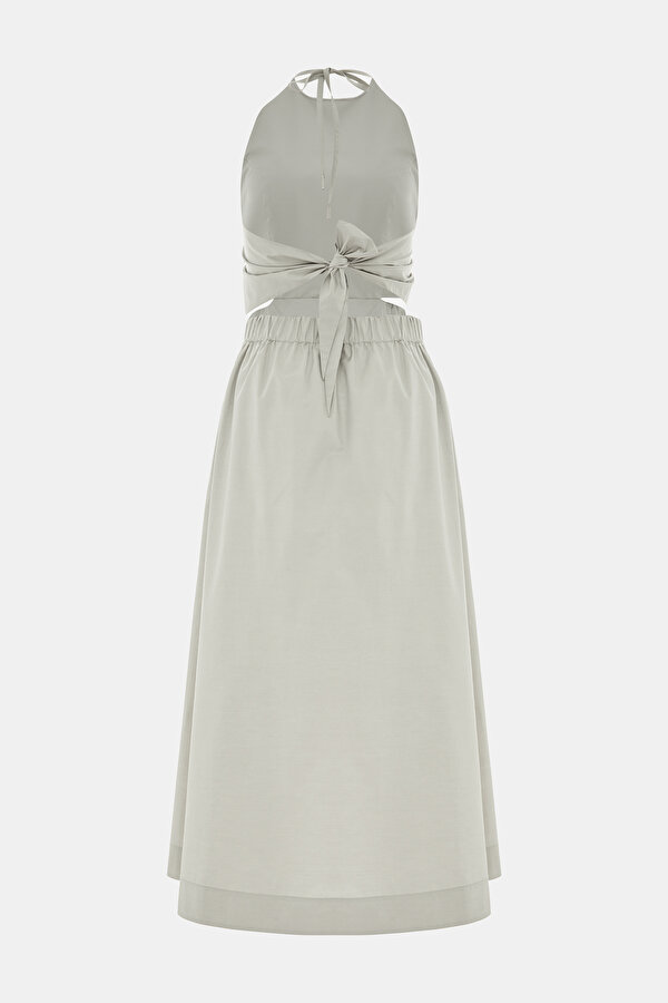 KHAKI HALTER DRESS 7