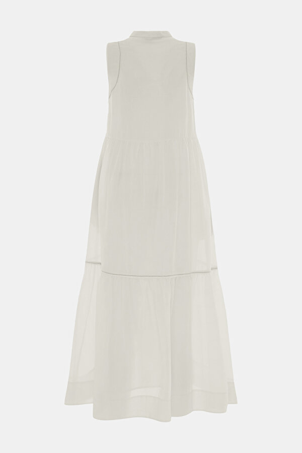 LIGHT BLUE SLEEVELESS MIDI DRESS 2
