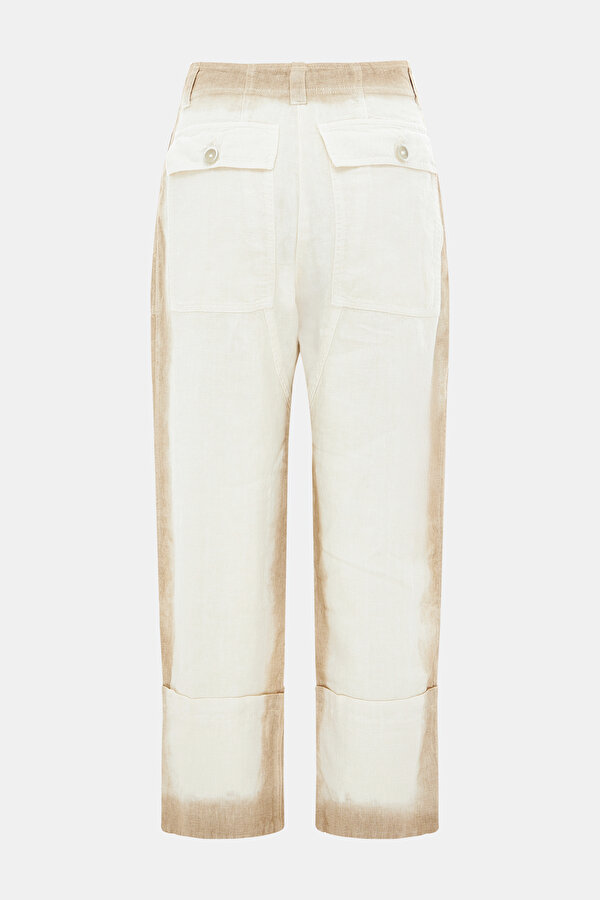 BEIGE BATIK SKINNY LEG TROUSERS 6