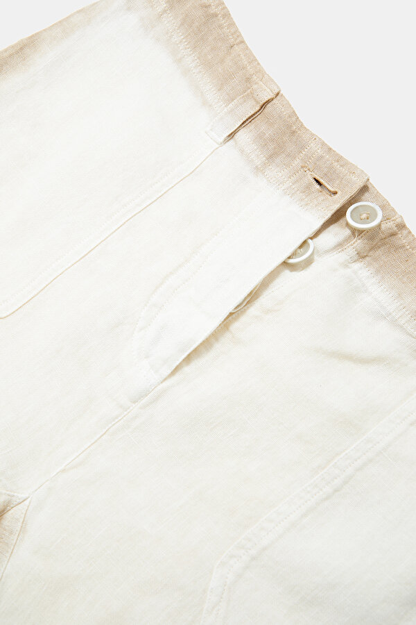 BEIGE BATIK SKINNY LEG TROUSERS 7