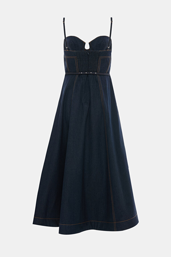 NAVY BLUE MİDİ DRESS 2