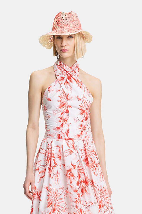 RED HALTER BLOUSE