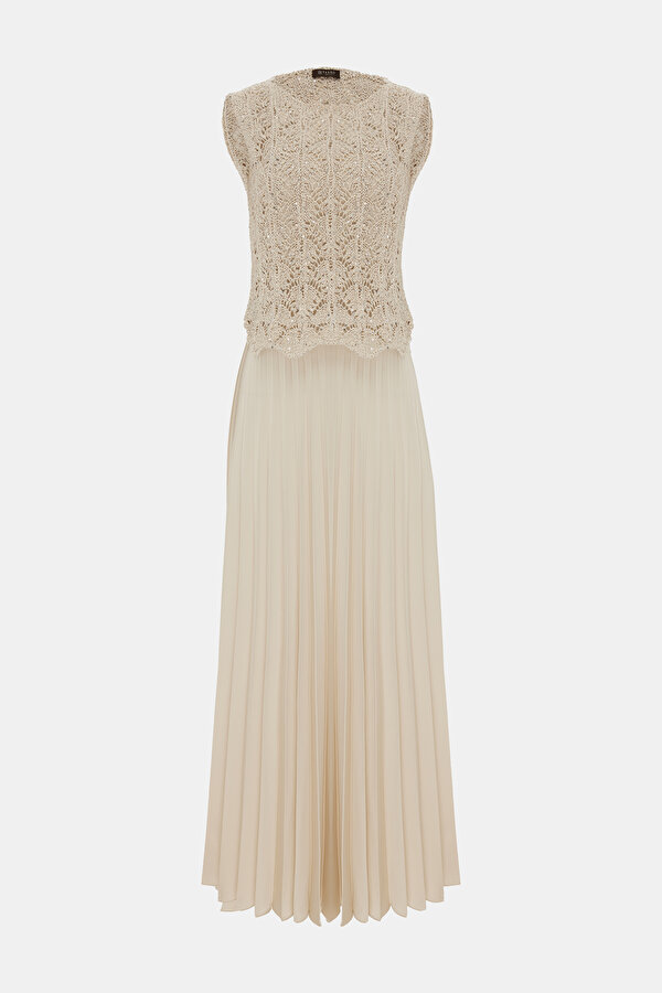 BEIGE SLEEVELESS DRESS 7