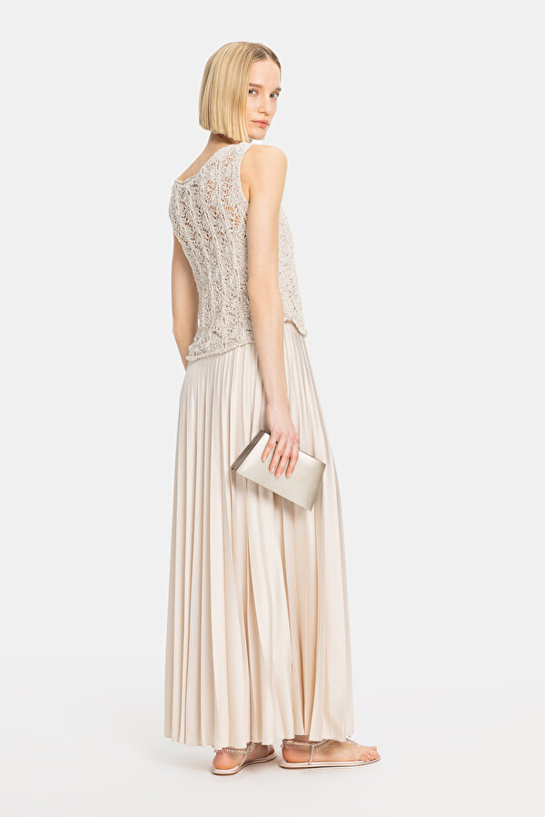 BEIGE SLEEVELESS DRESS 2