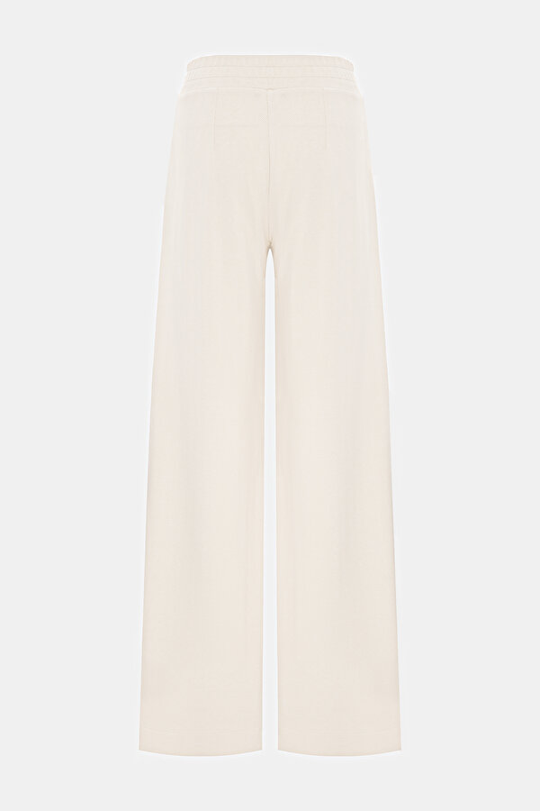 BEIGE WIDE LEG SPORTS TROUSERS 6