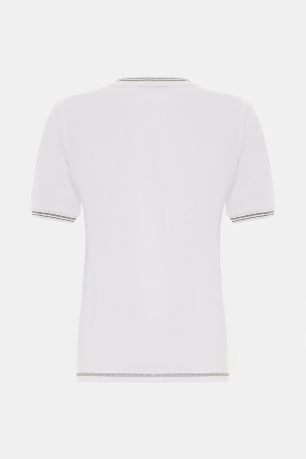 SILVER BASIC / ROUND NECKLINE SHORT SLEEVE TSHIRT 2